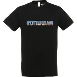 T-shirt ROTTERDAM | Rotterdam skyline | leuke cadeaus voor mannen | Zwart | maat S